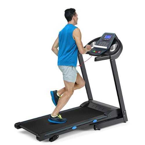 Rent to own Costway - 2.25HP Folding Treadmill Electric Motorized Power Running Fitness Machine - Black