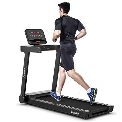 Rent to own Costway - 2.25HP Electric Treadmill Running Machine w/App Control for Home Office - Black