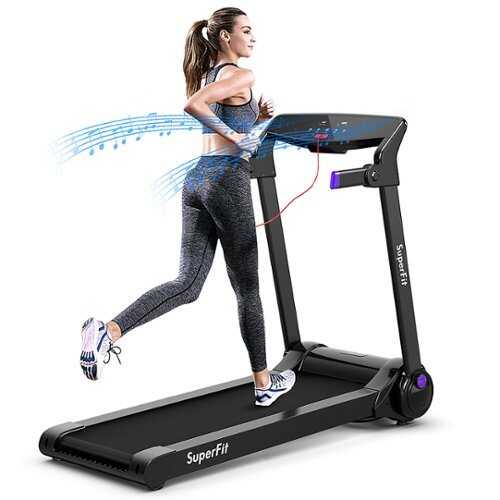 Rent to own Costway - 3HP Folding Electric Treadmill Running Machine w/ Speaker - Purple