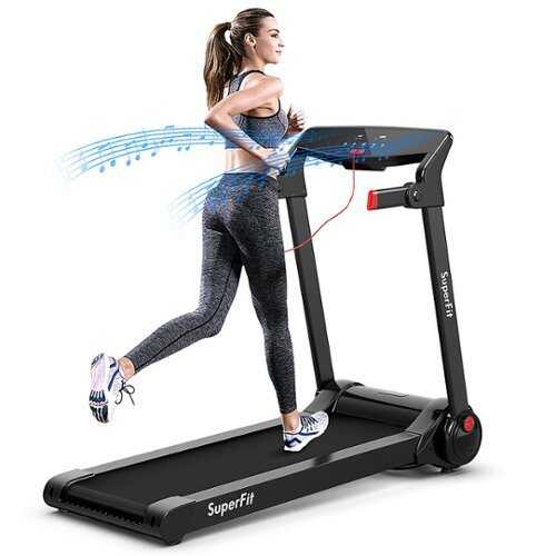 Rent to own Costway - 3HP Folding Electric Treadmill Running Machine w/ Speaker - Red