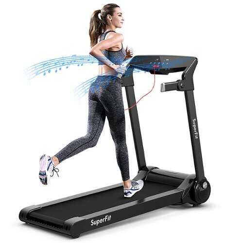 Rent to own Costway - 3HP Folding Electric Treadmill Running Machine w/  Speaker - Silver