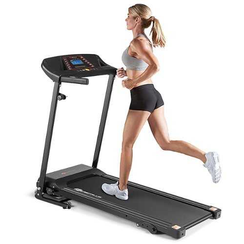 Rent to own Costway - 1.0HP Folding Treadmill Electric Support Motorized Power Running Machine Trainer - Black