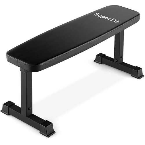 Rent to own Costway - 660LBS Heavy Duty Flat Weight Bench for Multipurpose Full Body Strength Training - Black