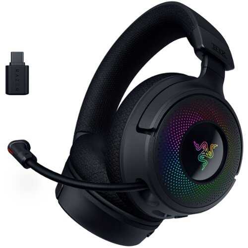 Rent to own Razer - Kraken V4 Wireless Gaming Headset with 9 Zone Chroma RGB – For PC, Mac, PS5, Nintendo Switch, Steam Deck, Smartphone - Black