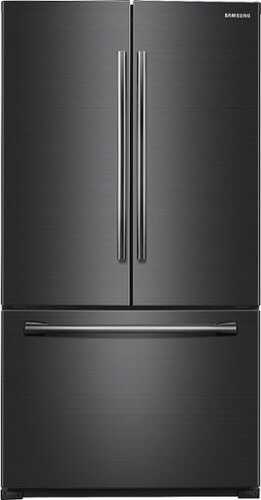 Rent to own Samsung - 25.5 Cu. Ft. French Door Fingerprint Resistant Refrigerator - Black Stainless Steel