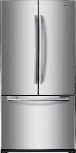 Rent To Own - Samsung - 17.5 Cu. Ft. French Door Counter-Depth Refrigerator - Stainless Steel