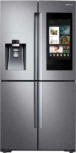 Rent To Own - Samsung - Family Hub 28 Cu. Ft. 4-Door Flex French Door  Fingerprint Resistant Refrigerator - Stainless Steel