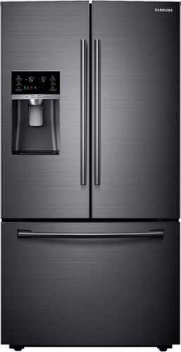 Rent To Own - Samsung - 22.5 cu. ft. Counter Depth French Door Fingerprint Resistant Refrigerator with CoolSelect Pantry - Black Stainless Steel