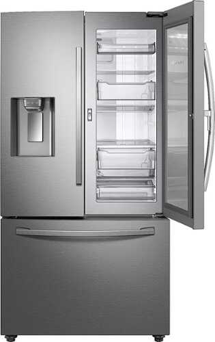 Rent to own Samsung - 27.8 Cu. Ft. French Door Fingerprint Resistant Refrigerator with Food Showcase - Stainless Steel