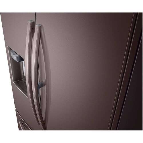 Rent to own Samsung - 27.8 Cu. Ft. French Door  Fingerprint Resistant Refrigerator with Food Showcase - Tuscan Stainless Steel