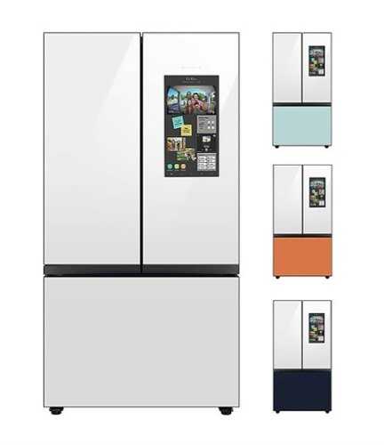 Rent To Own - Samsung - BESPOKE 30 cu. ft. 3-Door French Door Smart Refrigerator with Family Hub - Custom Panel Ready