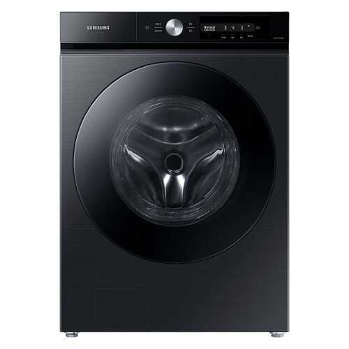 Rent to own Samsung - BESPOKE 4.6 cu. ft. Large Capacity Front Load Washer with Super Speed Wash and AI Smart Dial - Brushed Black