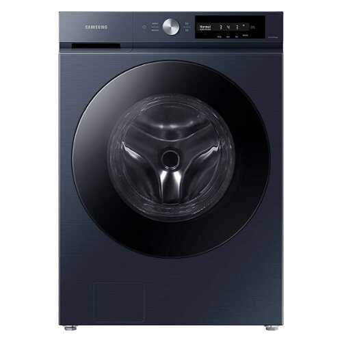 Rent to own Samsung - BESPOKE 4.6 Cu. Ft. High-Efficiency Stackable Smart Front Load Washer with Steam and Super Speed Wash - Brushed Navy