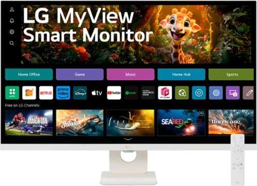 Rent to own LG - My View 32" VA UHD 60Hz Smart Monitor (HDMI, USB-C) - White