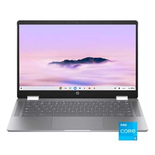 Rent to own HP - 14" 2-in-1 Full HD Touch-Screen Chromebook Plus Laptop - Intel Core i3 - 8GB Memory - 256GB UFS - Meteor Silver