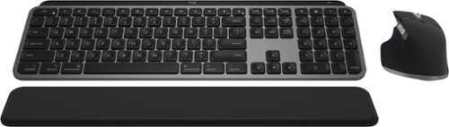 Rent to own Logitech - MX Keys S Combo for Mac Full-size Wireless Scissor Keyboard and Mouse Bundle for MacBook, iMac, iPad with Palm-rest - Space Gray