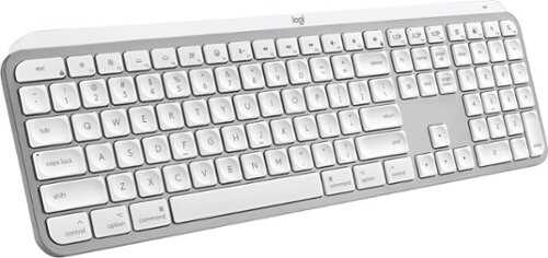 Rent to own Logitech - MX Keys S for Mac Advanced Full-size Wireless Scissor Keyboard with Backlit keys - Pale Gray