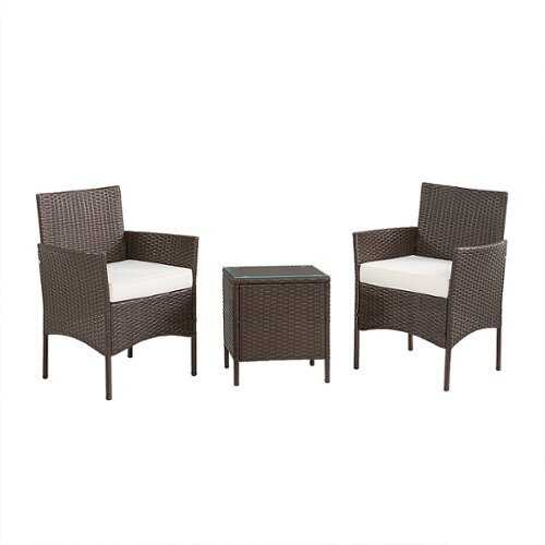 Rent to own Lavish Home 3PC Outdoor Patio Furniture Set - Brown