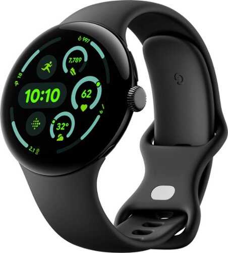 Rent to own Google - Pixel Watch 3 (45mm) Smartwatch with Obsidian Band - Wi-Fi - Matte Black