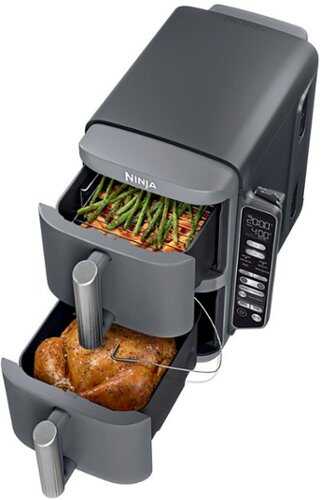 Rent to own Ninja - DoubleStack XL Smart 10 QT, 6-in-1, 2-Basket Air Fryer, Space Saving Design & Smart Cook System - Deep Gray