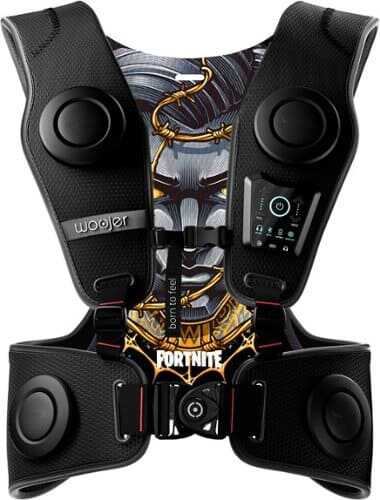 Rent to own Woojer - Fortnite High-Fidelity Haptic Vest 3 – Midas Edition for Games, Music, Movies, VR, and Wellness. - Black/Golden