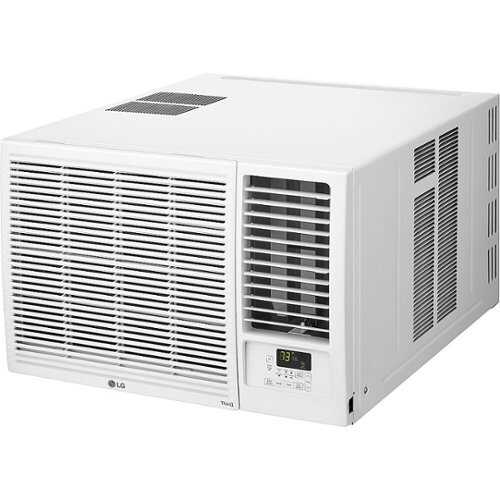 Rent to own LG - 12,200 BTU 230/208-Volt Window Air Conditioner with Cool, Heat and Wi-Fi Control in White - White