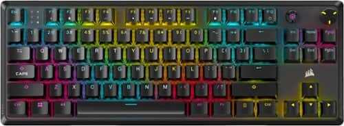 Rent to own CORSAIR - K70 CORE TKL Compact Wired RGB Pre-Lubed Linear Mechanical Switches Gaming Keyboard with Sound - Black