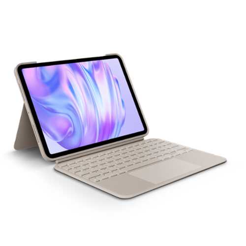 Rent to own Logitech - Combo Touch for iPad Pro 11-inch (Latest Model)(M4 chip) Keyboard Case with Detachable Keyboard and Trackpad - Sand