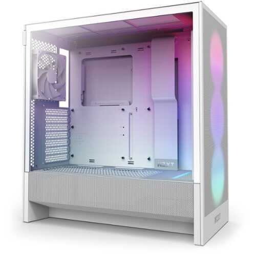 Rent to own NZXT - H5 Flow RGB Compact ATX Mid-Tower Airflow Case - White