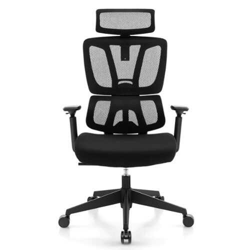 Rent to own Costway - Ergonomic Office Chair Adjustable Desk Chair Breathable Mesh Chair - Black