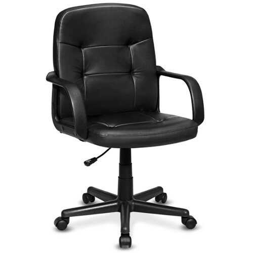 Rent to own Costway - Ergonomic Mid-Back Executive Office Chair Swivel Computer Desk Task Chair - Black