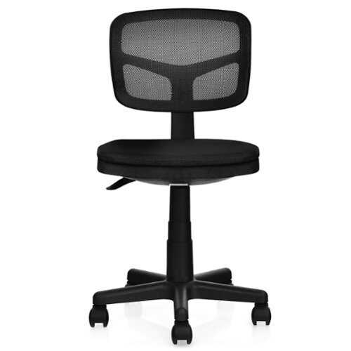 Rent to own Costway - Computer Mesh Armless Office Chair with Adjustable Swivel - Black