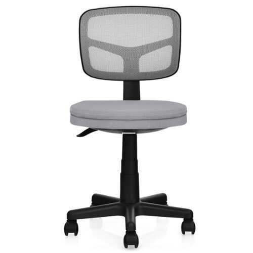 Rent to own Costway - Armless Mesh Adjustable Swivel Office Chair - Gray