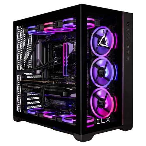 Rent to own CLX - SET Gaming Desktop - AMD Ryzen 7 7800X3D - 32GB DDR5 5600 Memory - GeForce RTX 4080 Super - 2TB NVMe M.2 SSD + 6TB HDD - Black