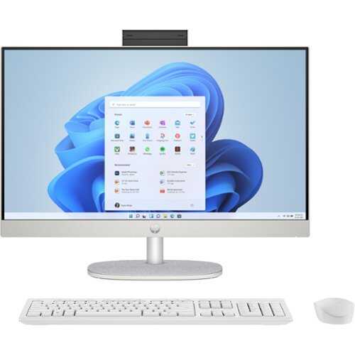 Rent to own HP - 23.8" All-in-One - AMD Athlon Silver 7120U - 8GB Memory - 256GB SSD - Shell White