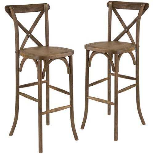 Rent to own Alamont Home - Hercules Crossback Barstool - Dark Antique
