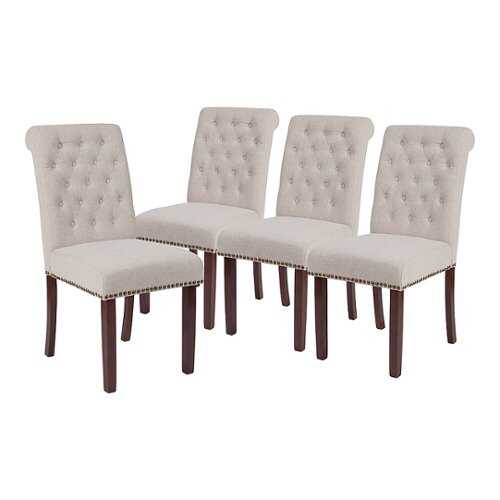 Rent to own Alamont Home - Hercules Dining Chair (Set of 4) - Beige Fabric