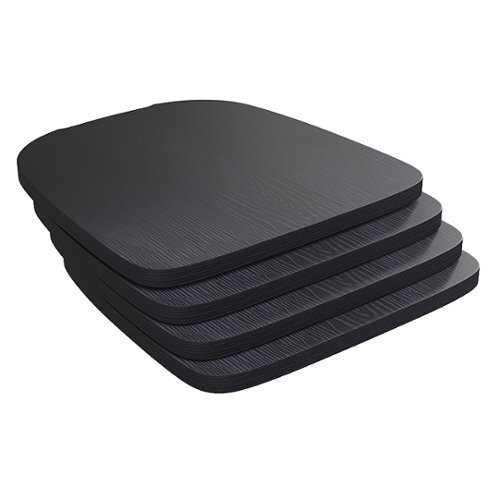 Rent to own Alamont Home - All-Weather Polyresin Seat for Colorful Metal Stools and Chairs (Set of 4) - Black
