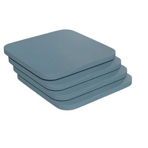 Rent to own Alamont Home - All-Weather Polyresin Seat for Colorful Metal Stools and Chairs (Set of 4) - Teal-Blue