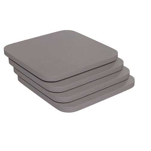 Rent to own Alamont Home - All-Weather Polyresin Seat for Colorful Metal Stools and Chairs (Set of 4) - Gray