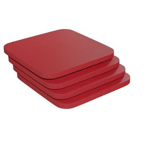 Rent to own Alamont Home - All-Weather Polyresin Seat for Colorful Metal Stools and Chairs (Set of 4) - Red