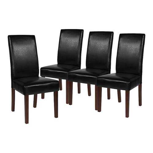 Rent to own Alamont Home - Greenwich Dining Chair (Set of 4) - Black LeatherSoft