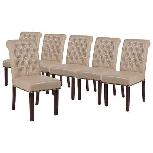 Rent to own Alamont Home - Hercules Dining Chair (Set of 6) - Beige LeatherSoft