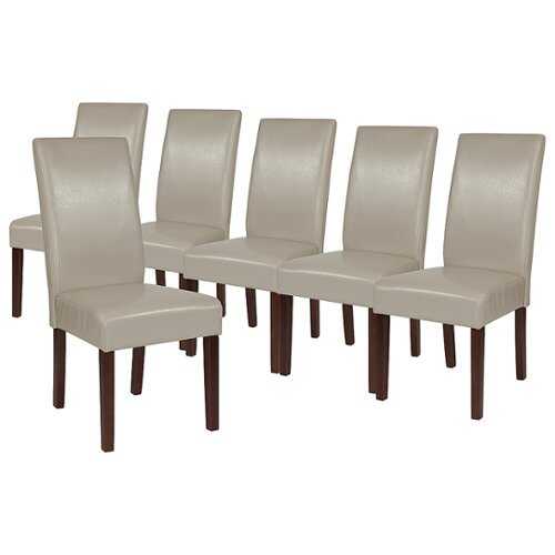 Rent to own Alamont Home - Greenwich Dining Chair (Set of 6) - Beige LeatherSoft