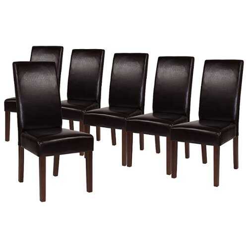 Rent to own Alamont Home - Greenwich Dining Chair (Set of 6) - Brown LeatherSoft
