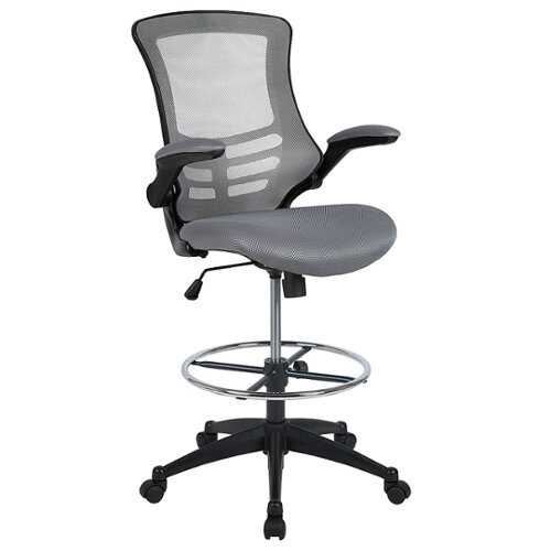 Rent to own Alamont Home - Kelista Contemporary Mesh Drafting Stool - Dark Gray Mesh