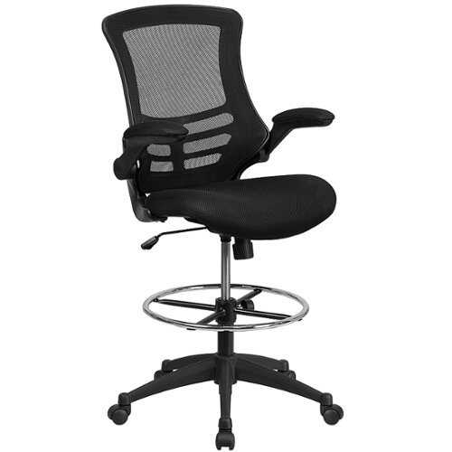 Rent to own Alamont Home - Kelista Contemporary Mesh Drafting Stool - Black