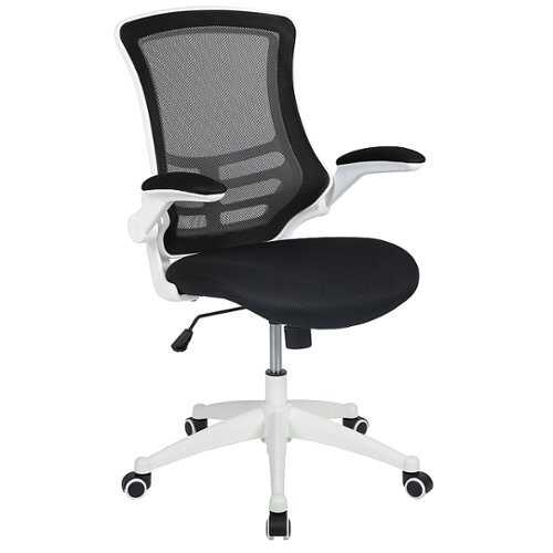 Rent to own Alamont Home - Kelista Contemporary Mesh Swivel Office Chair - Black Mesh/White Frame