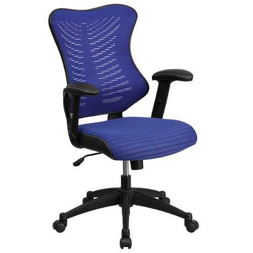 Rent to own Alamont Home - Kale Contemporary Mesh Executive Swivel Office Chair - Blue Mesh