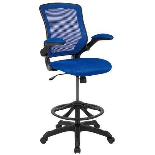 Rent to own Alamont Home - Kale Contemporary Mesh Drafting Stool - Blue
